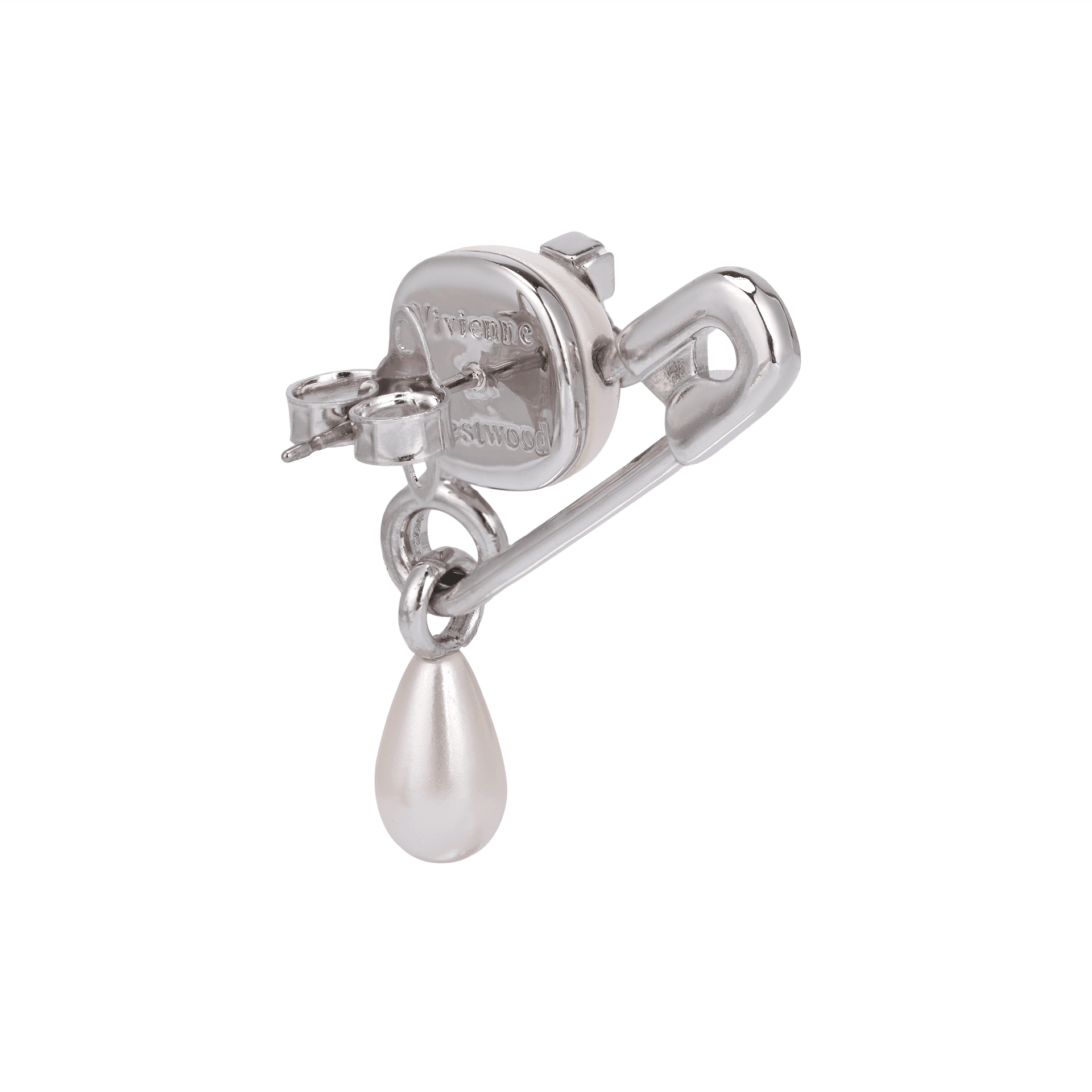 Серьги Серьги Vivienne Westwood из латуни, унисекс, серебряные - изображение 4