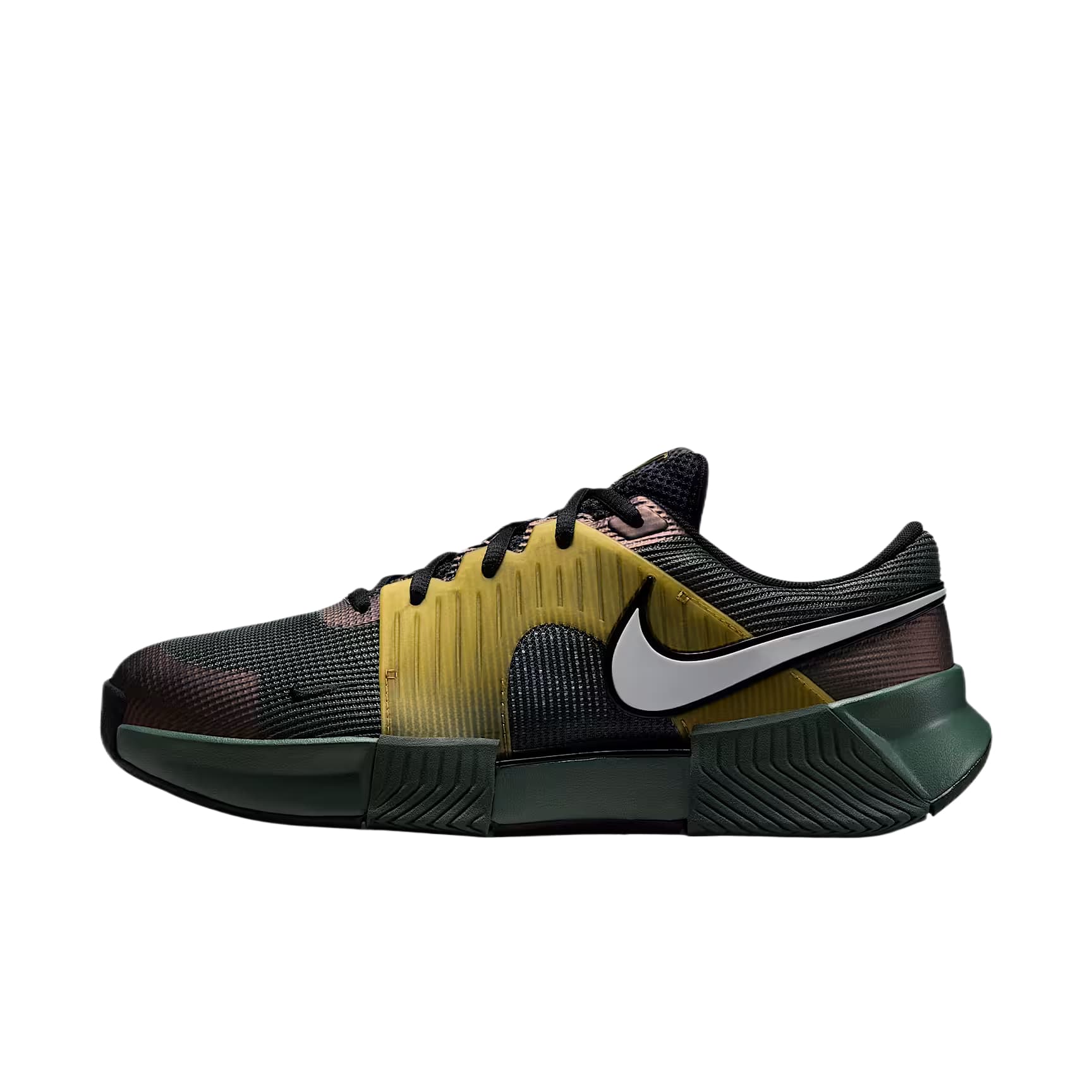 Кроссовки для тенниса NIKE Zoom GP Challenge 1,5 Кроссовки для тенниса Низкий Топ Камуфляж Зеленый Металлик Золотой Черный PURE Платина Мужской - изображение 1