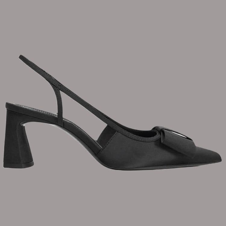 Туфли ZARA Грубый каблук Высокие каблуки 6,5 см Женские Черные - изображение 2