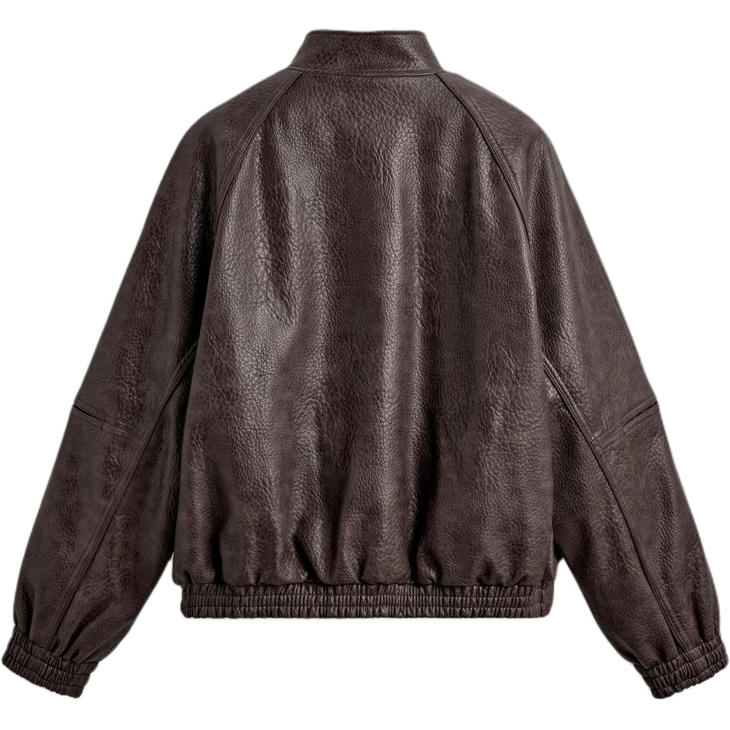Кожаная куртки zara Темно-кофейный Желтый Мужской Кожаные куртки - изображение 2