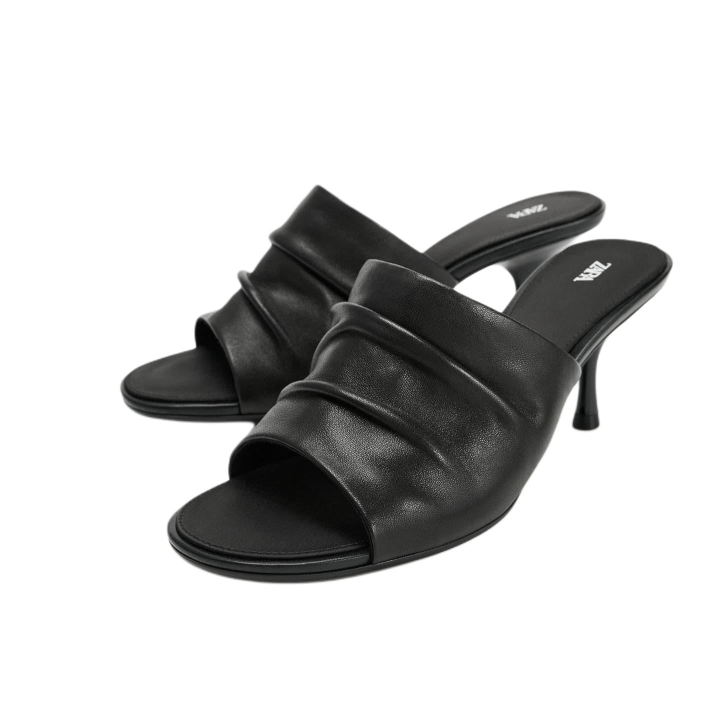 Сандалии ZARA Шлепанцы Black Women's - изображение 2
