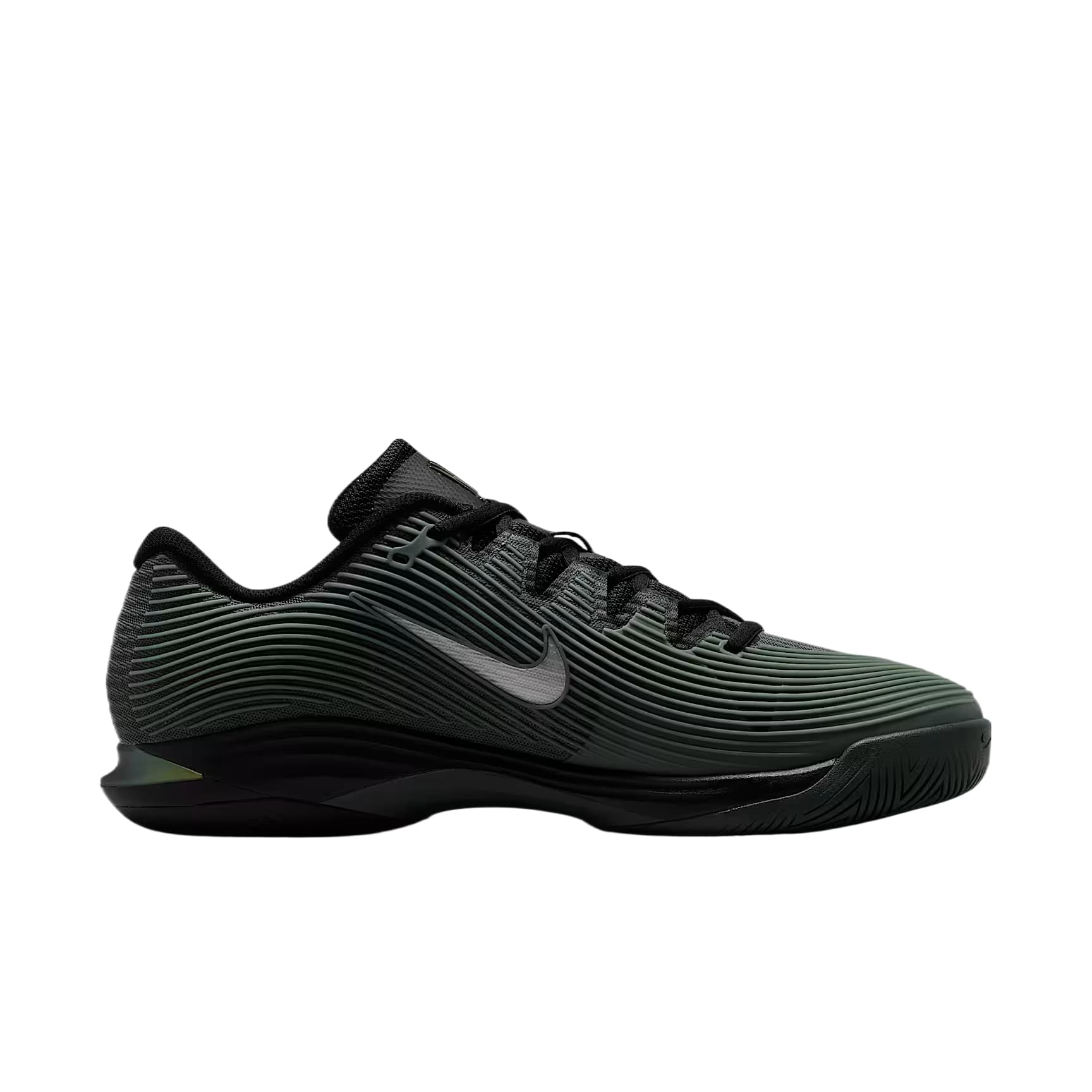 Кроссовки для тенниса NIKE Vapor 12 Теннисные Кроссовки Низкий Топ Камуфляж Зеленый Металлик Золотой Черный PURE Платина Мужской - изображение 2