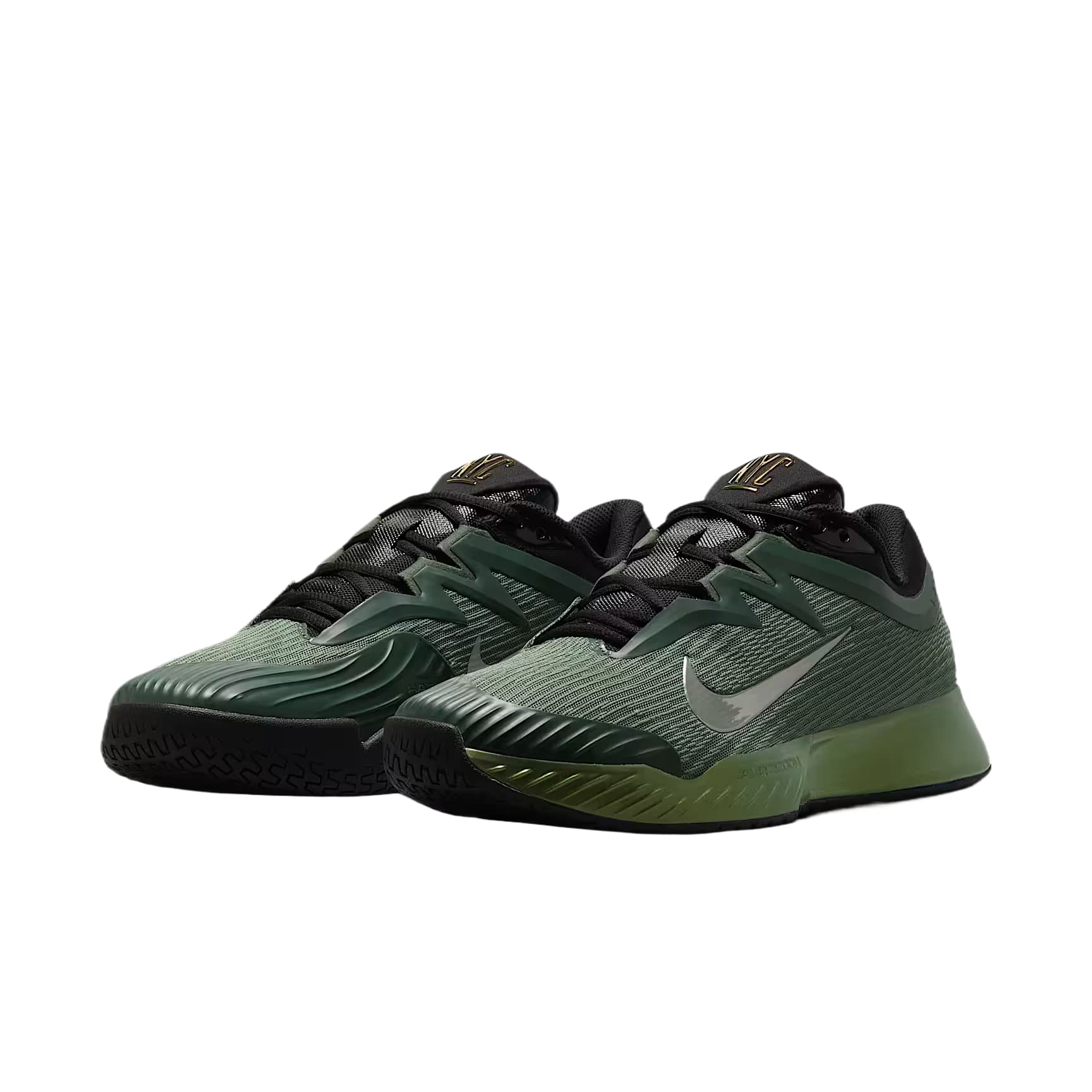 Кроссовки для тенниса NIKE Vapor Pro 3 Теннисные Кроссовки Низкий Топ Камуфляж Зеленый PURE Платина Черный Металл Золото Мужской - изображение 2