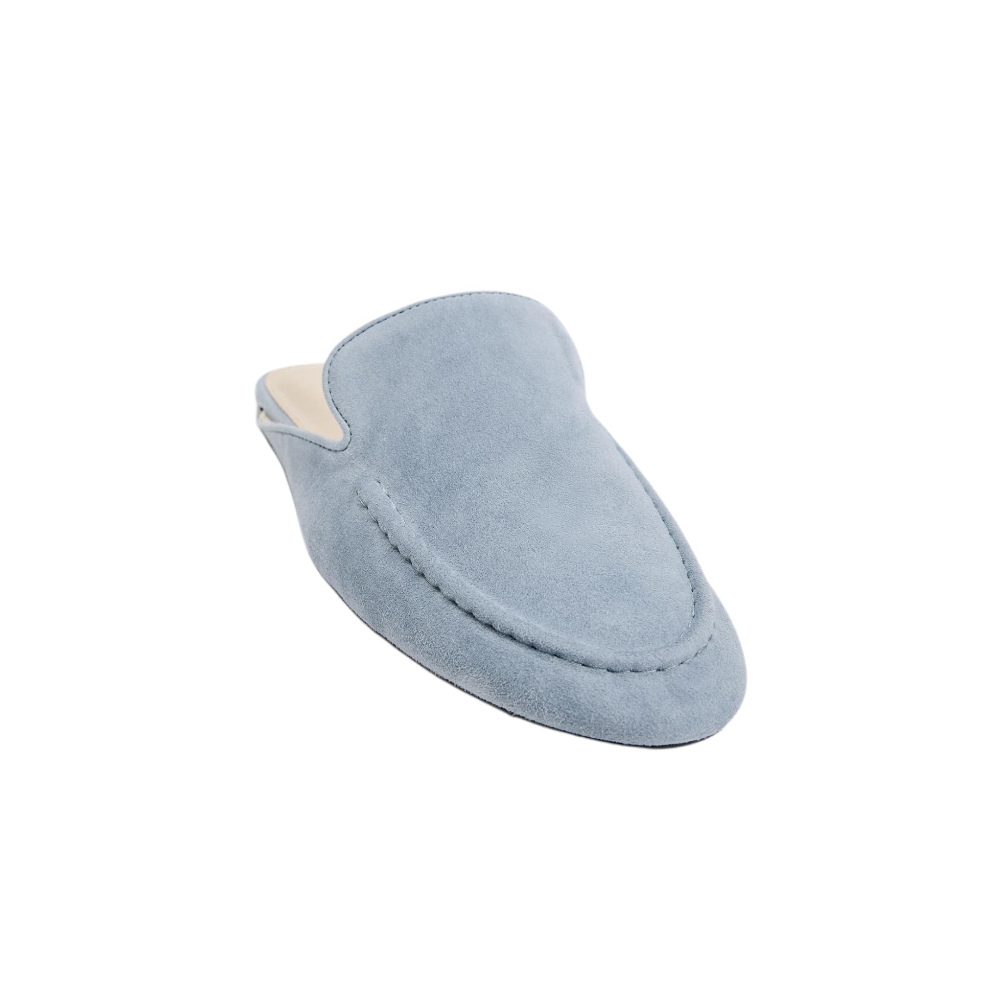 Сандалии ZARA Closed Slippers Blue Women's - изображение 4