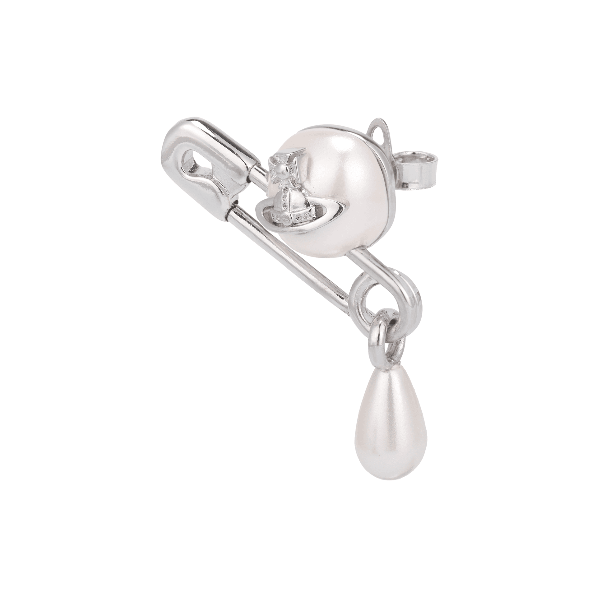 Серьги Серьги Vivienne Westwood из латуни, унисекс, серебряные - изображение 3