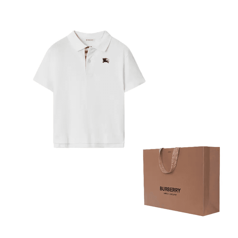 Burberry Белый Kids Поло - изображение 3