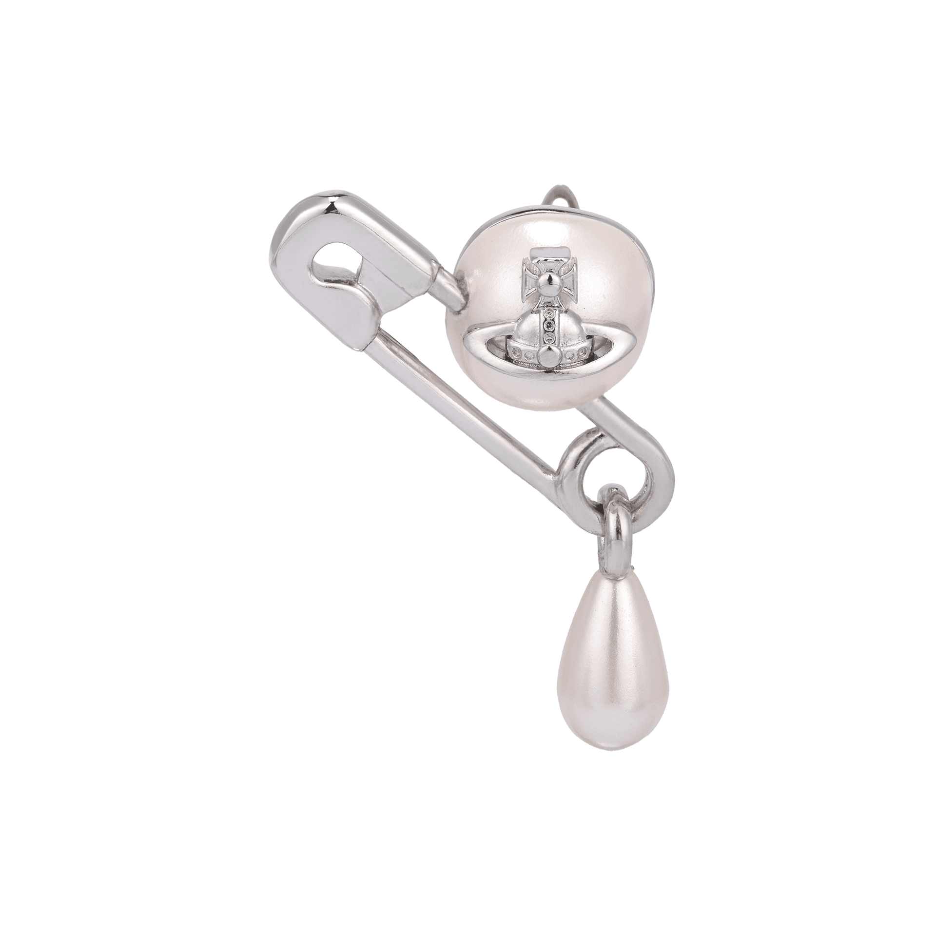 Серьги Серьги Vivienne Westwood из латуни, унисекс, серебряные - изображение 2