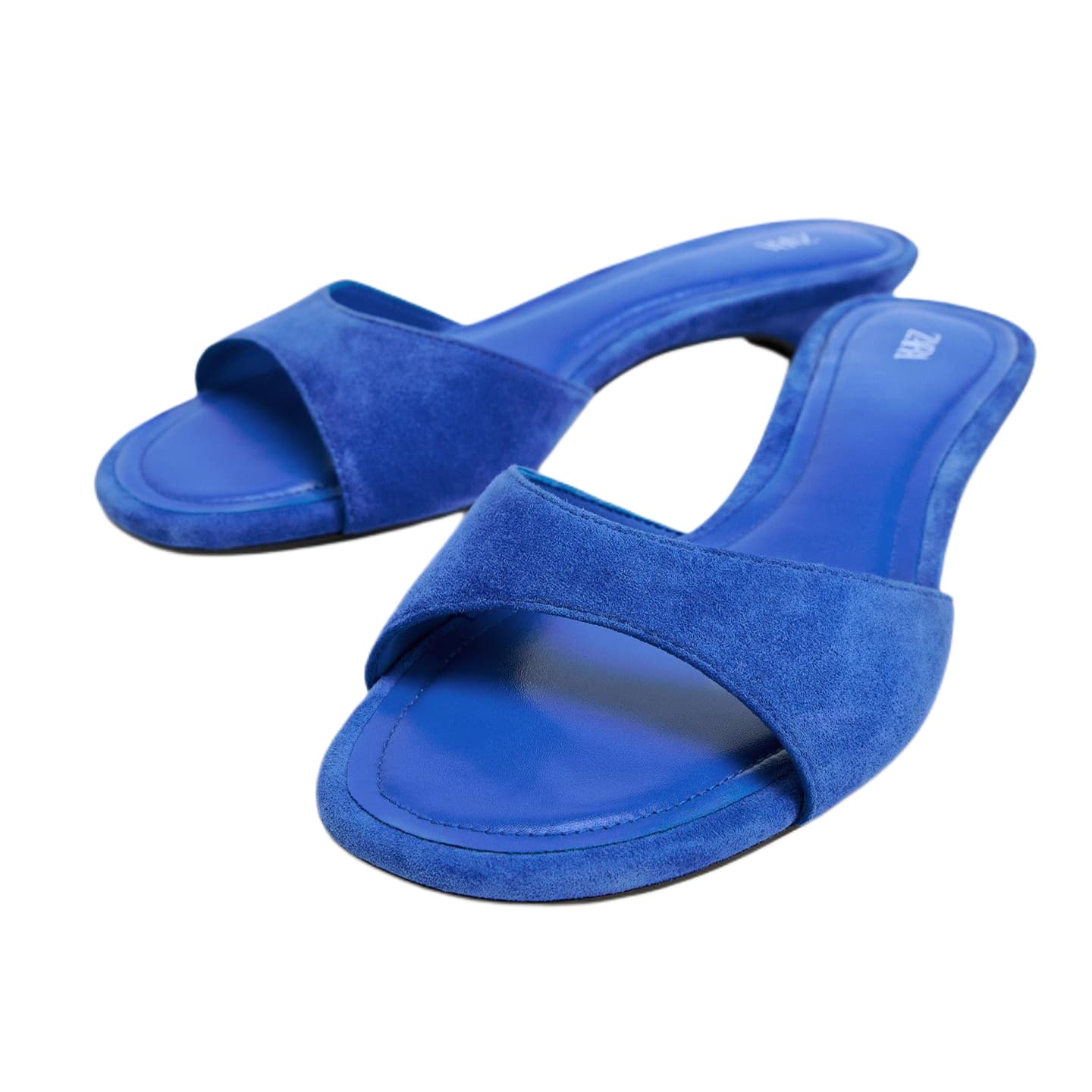 Сандалии ZARA Шлепанцы Blue Women's - изображение 2