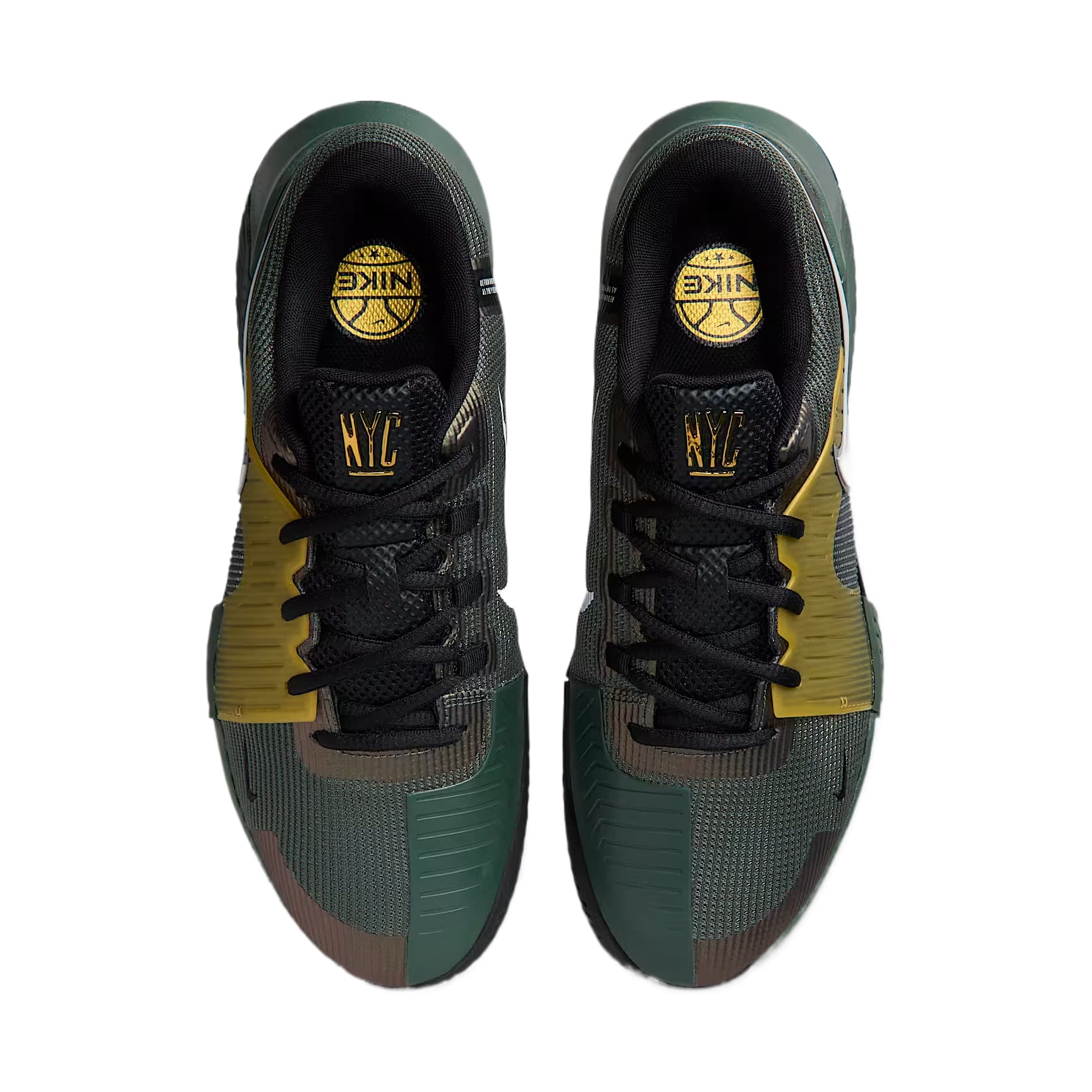 Кроссовки для тенниса NIKE Zoom GP Challenge 1,5 Кроссовки для тенниса Низкий Топ Камуфляж Зеленый Металлик Золотой Черный PURE Платина Мужской - изображение 3