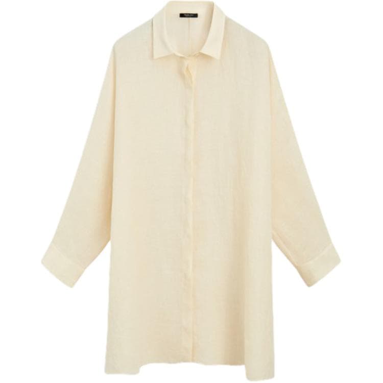Платье Massimo Dutti Желтые Женские Длинные Платья с Длинными Рукавами - изображение 1