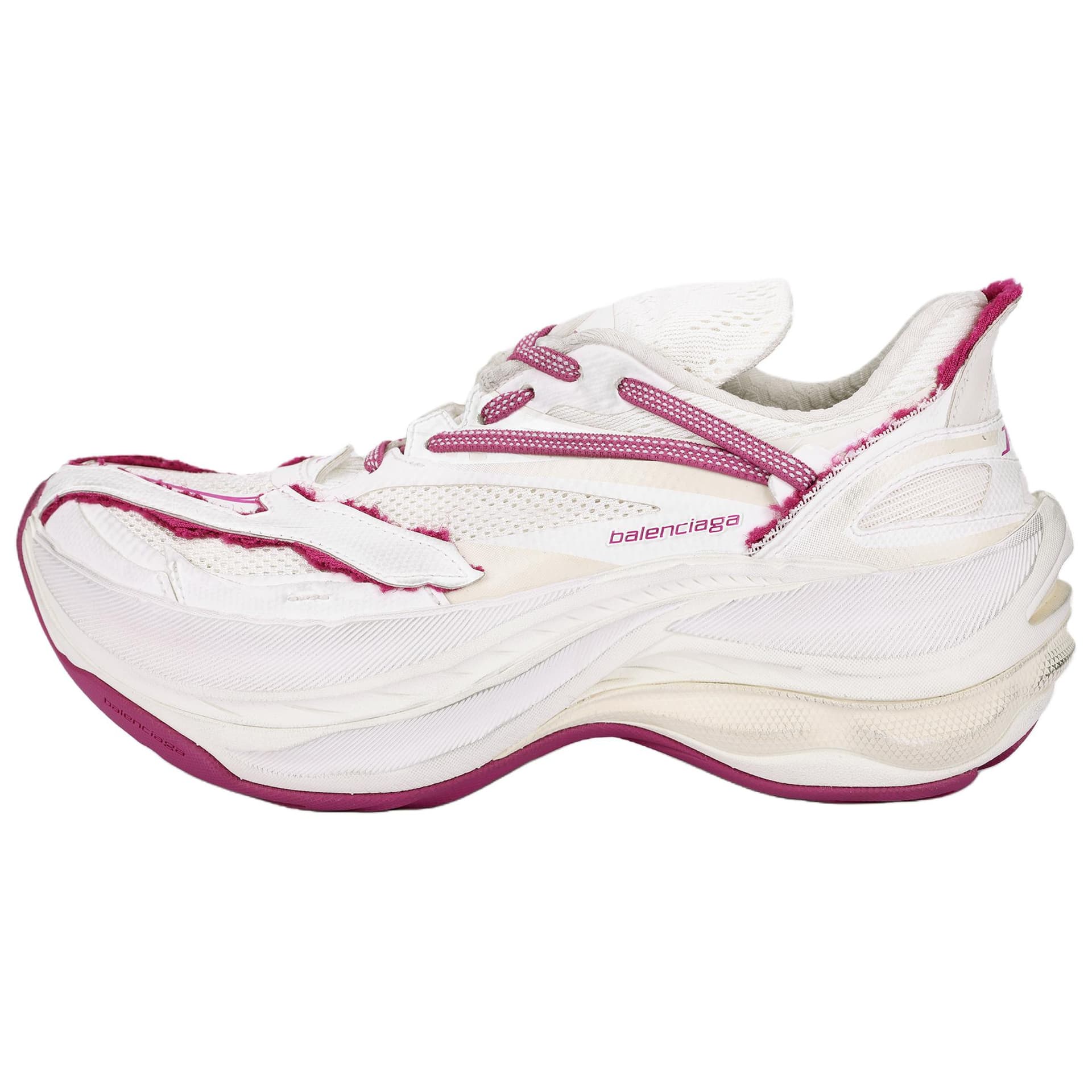 Кроссовки Balenciaga Jet Low Топ Толстая подошва Кроссовки Женские Яичная скорлупа и Клубнично-розовый - изображение 1