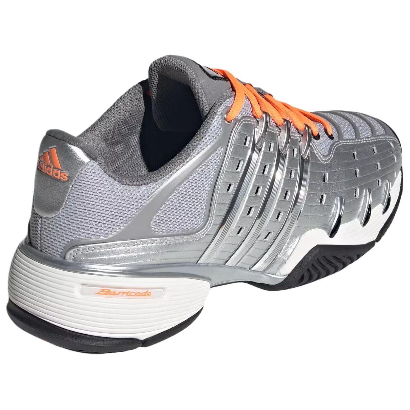 Кроссовки Adidas Barricade 5 Повседневная обувь Низкий Топ Матовый Серебряный Металлический Серебряный Основной Черный Унисекс - изображение 3