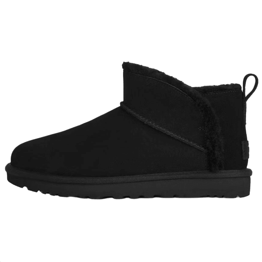 Ботинки зимние ugg Classic Novelty Сноубутсы Low Топ Черный Женские - изображение 1