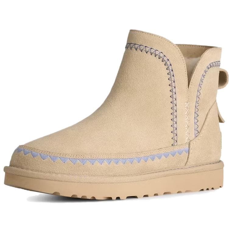 Ботинки зимние ugg Classic Novelty Сноубутсы Low Топ Песок Женские - изображение 2