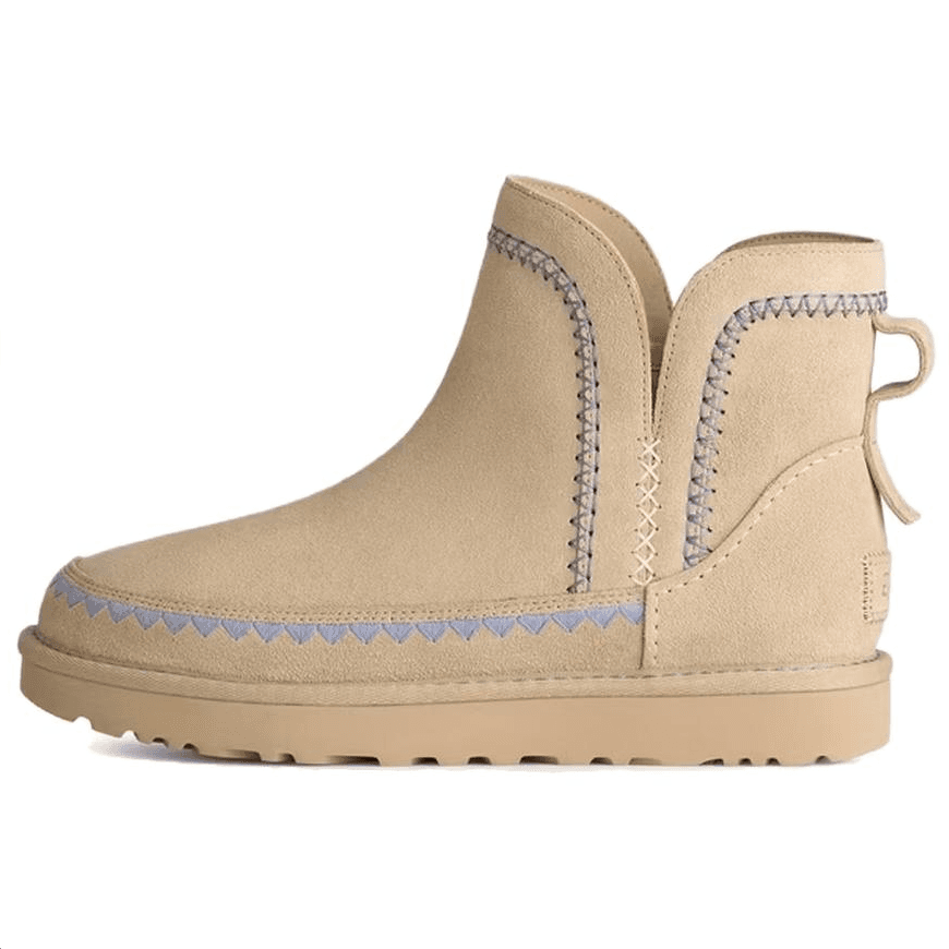 Ботинки зимние ugg Classic Novelty Сноубутсы Low Топ Песок Женские - изображение 1
