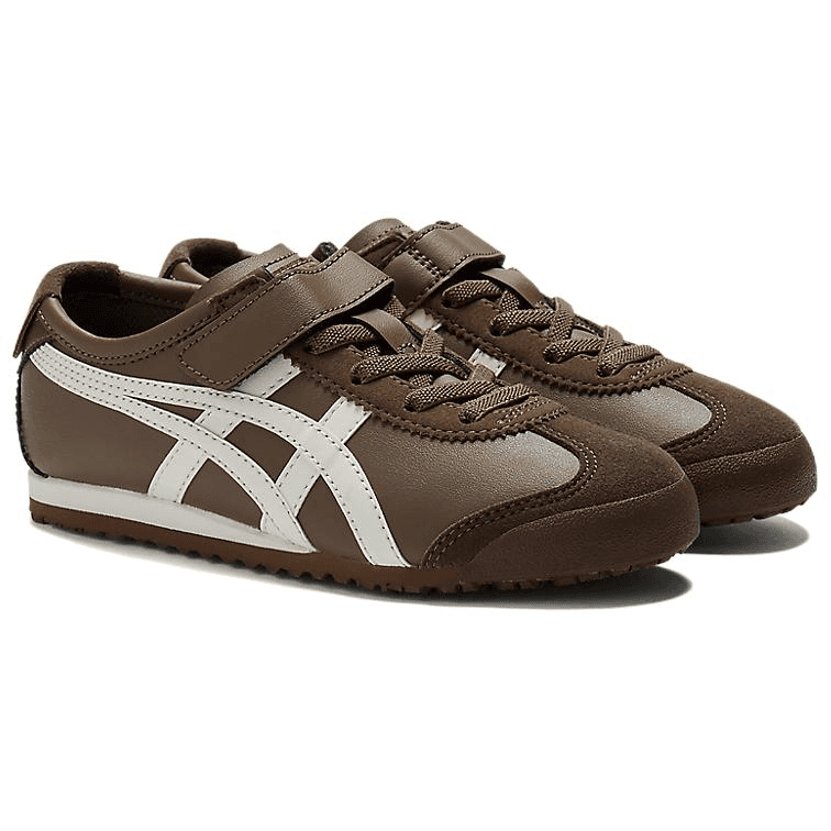 Кроссовки Onitsuka Tiger Mexico 66 Детская повседневная обувь Low Топ Clay Brown Kids - изображение 4