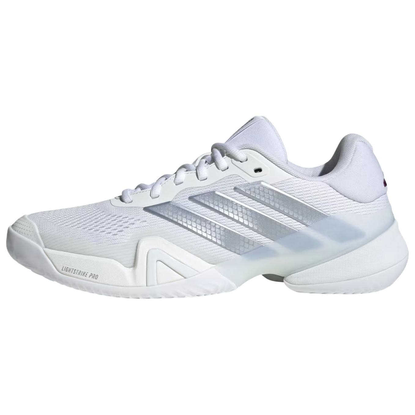 Кроссовки для тенниса Adidas BARRICADE 14 Теннисные кроссовки Низкий топ Облачный белый Технологический серый Металлик Бургунди Мужской - изображение 1