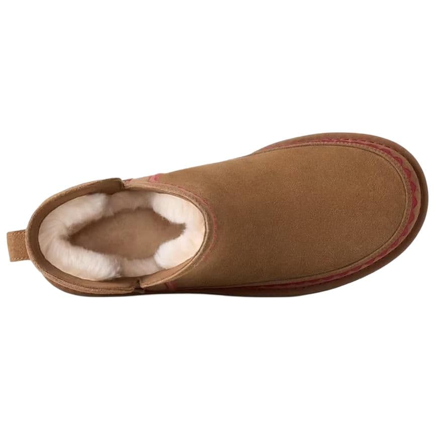 Ботинки зимние ugg Classic Novelty Сноубутсы Low Топ Каштановый Женские - изображение 5