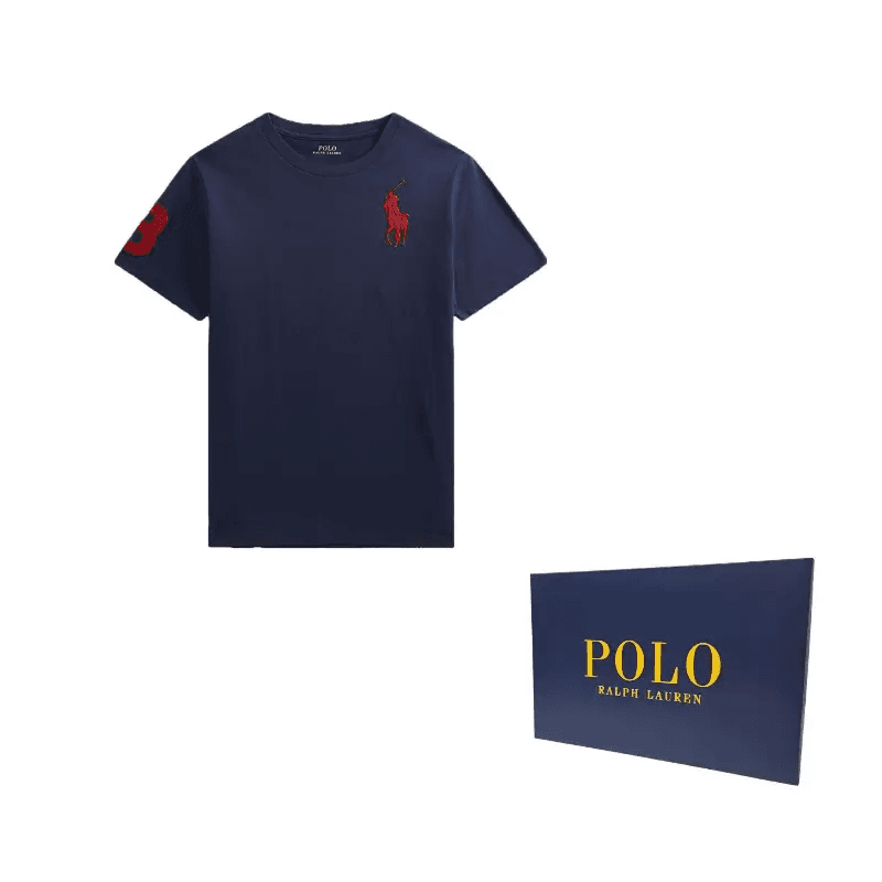 Футболка Polo Ralph Lauren Big Pony T Рубашка SS23 Классическая версия Элегантный Темно-синий Подростковый - изображение 9