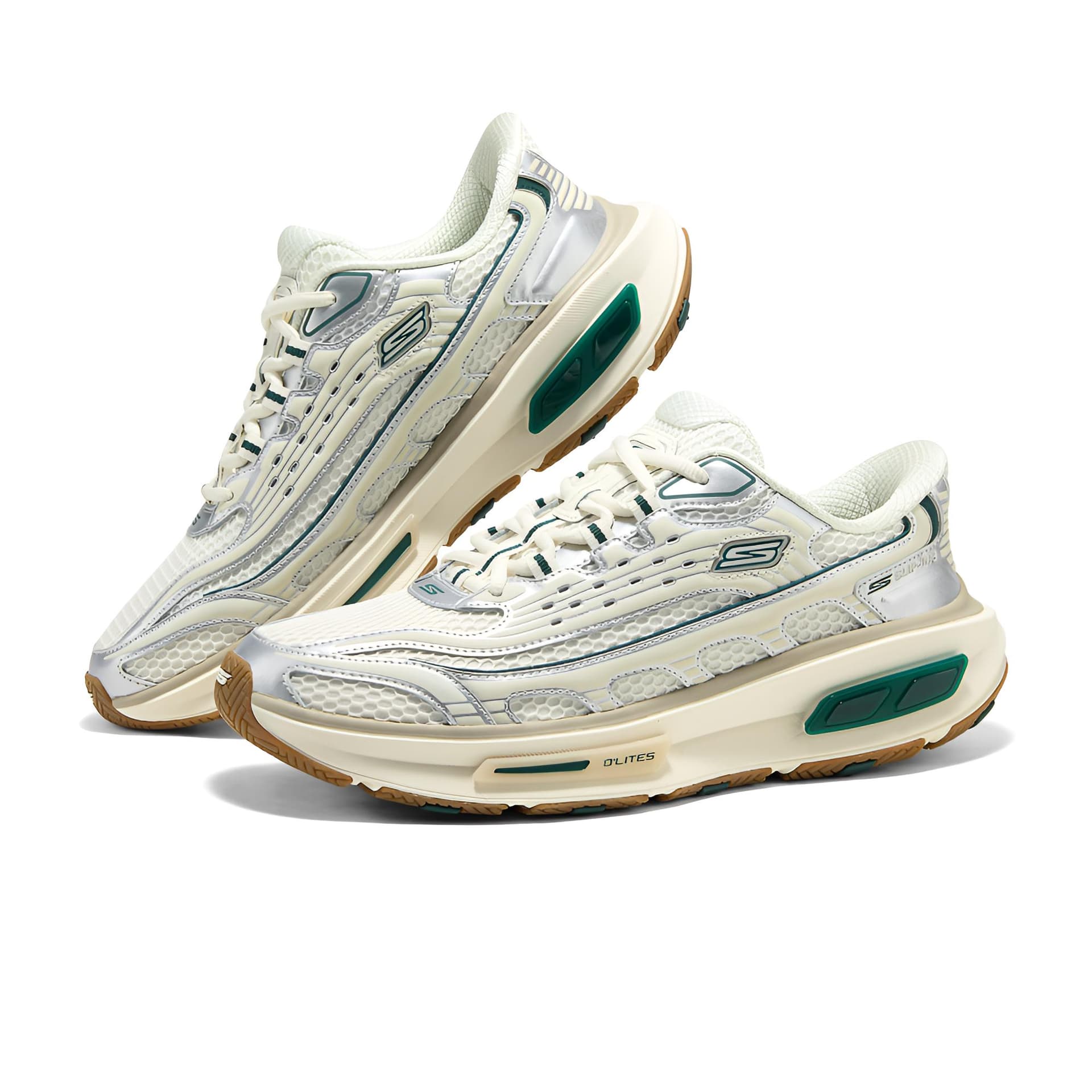 Кроссовки Skechers Arch Fit D'Lites 330 массивные кроссовки экрю зеленый мужской - изображение 5