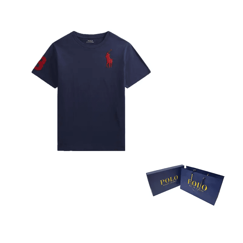 Футболка Polo Ralph Lauren Big Pony T Рубашка SS23 Классическая версия Элегантный Темно-синий Подростковый - изображение 10