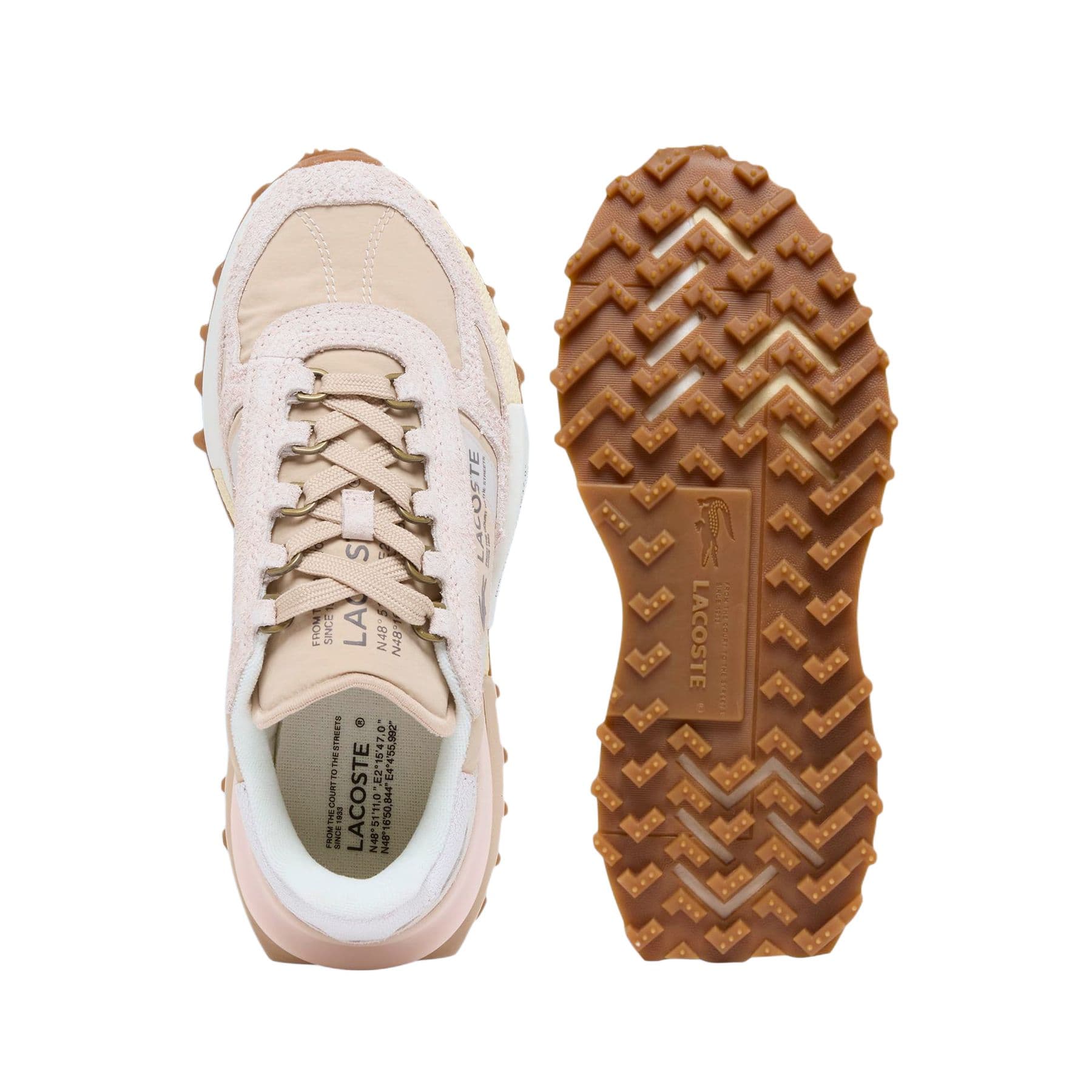 Кроссовки LACOSTE Elite Active Повседневная обувь Low Топ Желто-розовый ANQ Женские - изображение 3