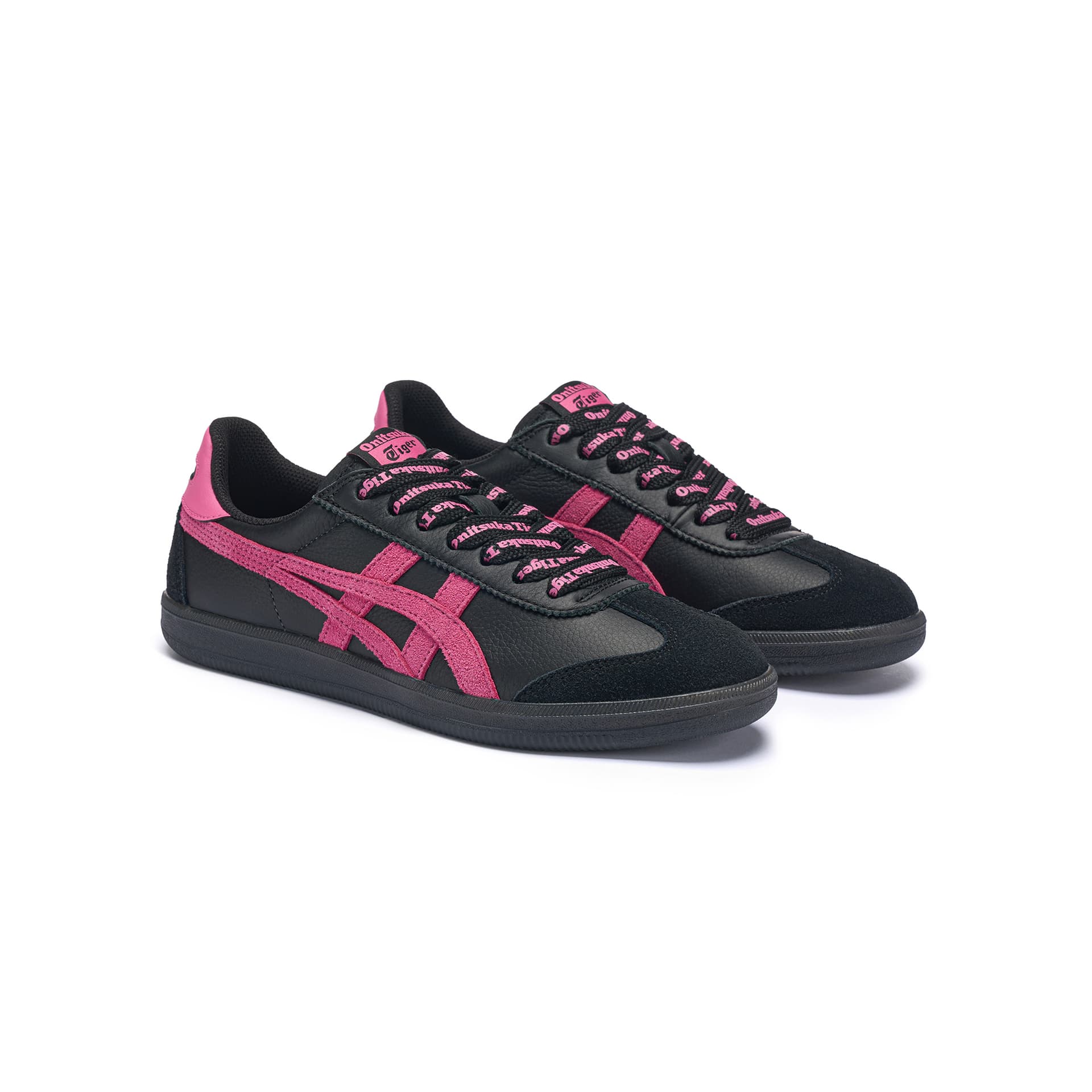 Кроссовки Onitsuka Tiger Tokuten Кеды немецкой армии (GAT) Low Топ Черный розовый Унисекс - изображение 3