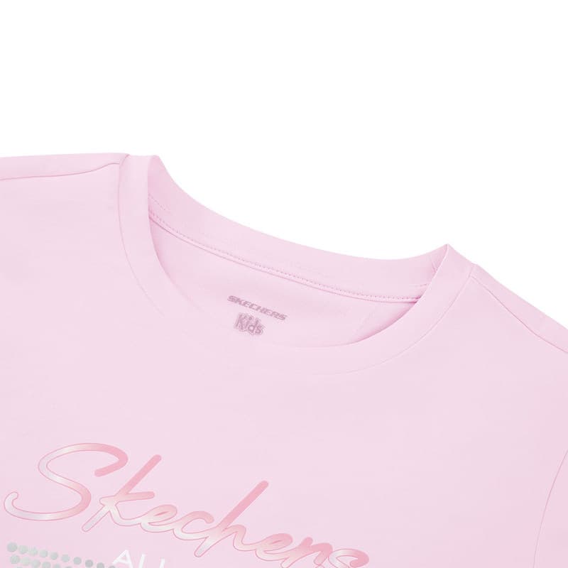 Футболка Skechers Kids Малыш Cradle Розовый 008K Kids T-рубашки - изображение 3