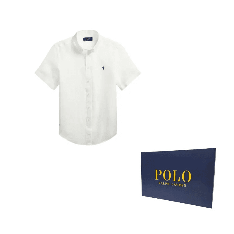 Polo Ralph Lauren Повседневная рубашка SS25 Белая для подростков - изображение 7