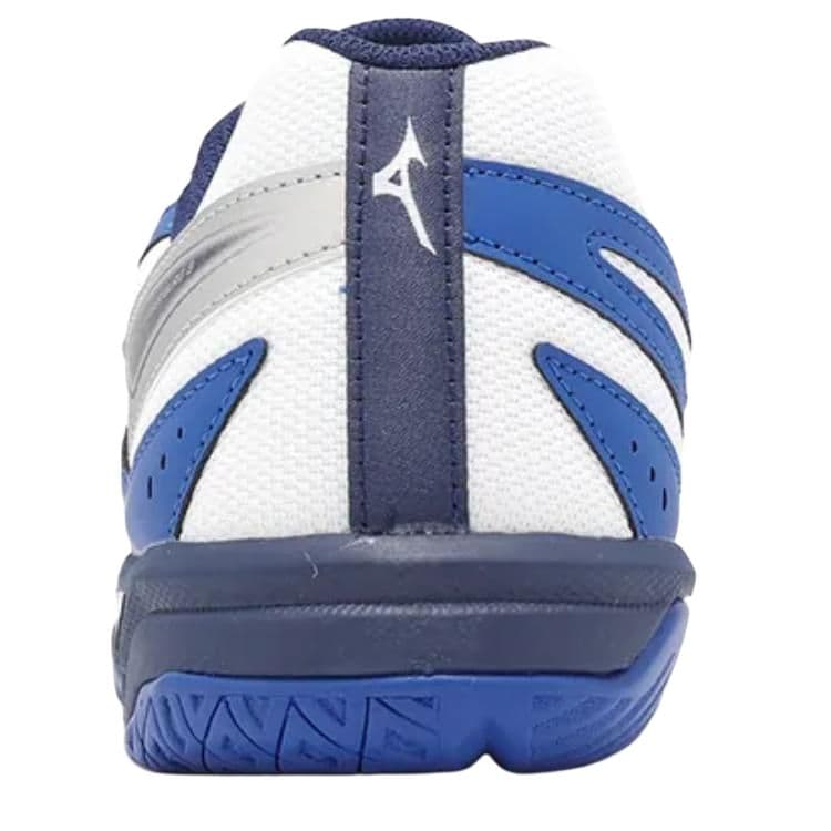 Кроссовки для спортзала Mizuno противоскользящие устойчивые к истиранию низкие кроссовки для тренировок унисекс белые и синие - изображение 5