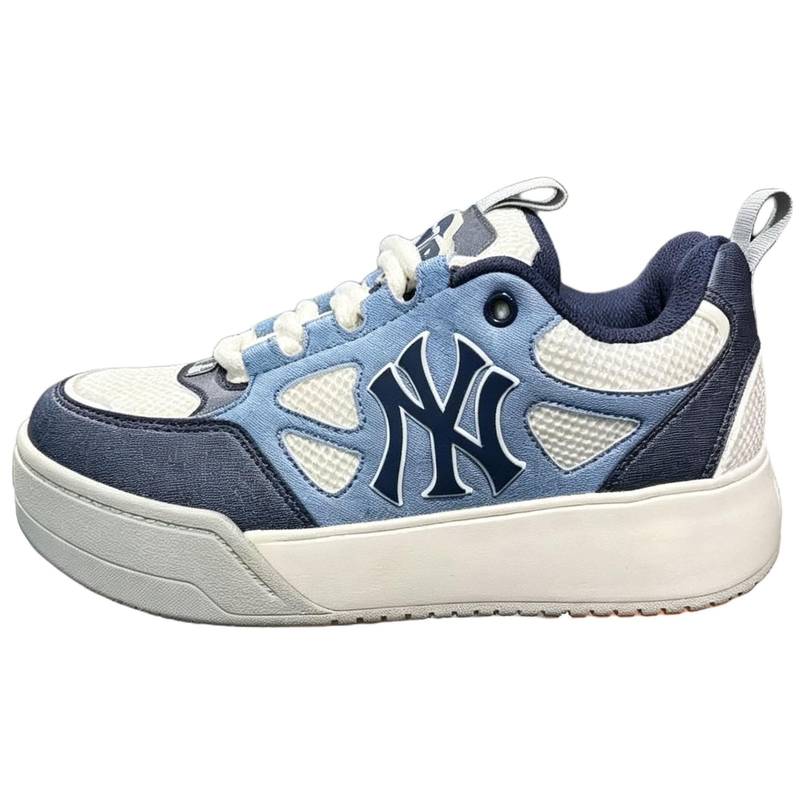 Кроссовки MLB New York Yankees Skate Shoes Low Top Blue With White Lettering Unisex MLB Нью-Йорк Янки Скейтборд Кроссовки Низкие Синий с Белой Надпись Унисекс - изображение 1