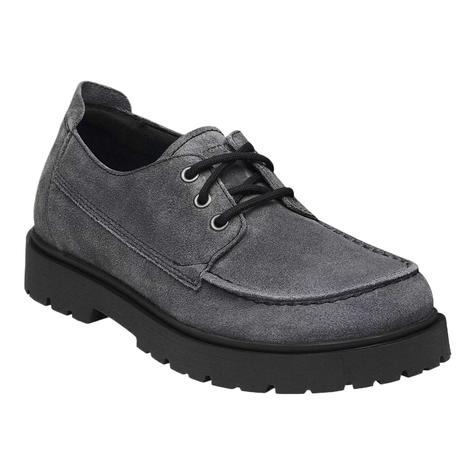 Birkenstock Highwood Lace Повседневные кожаные туфли Low Топ Угольно-серый Унисекс - изображение 3