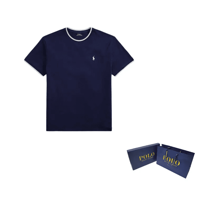 Футболка Polo Ralph Lauren T-Рубашка Классическая Версия Мужская Newport Морской Синий - изображение 7