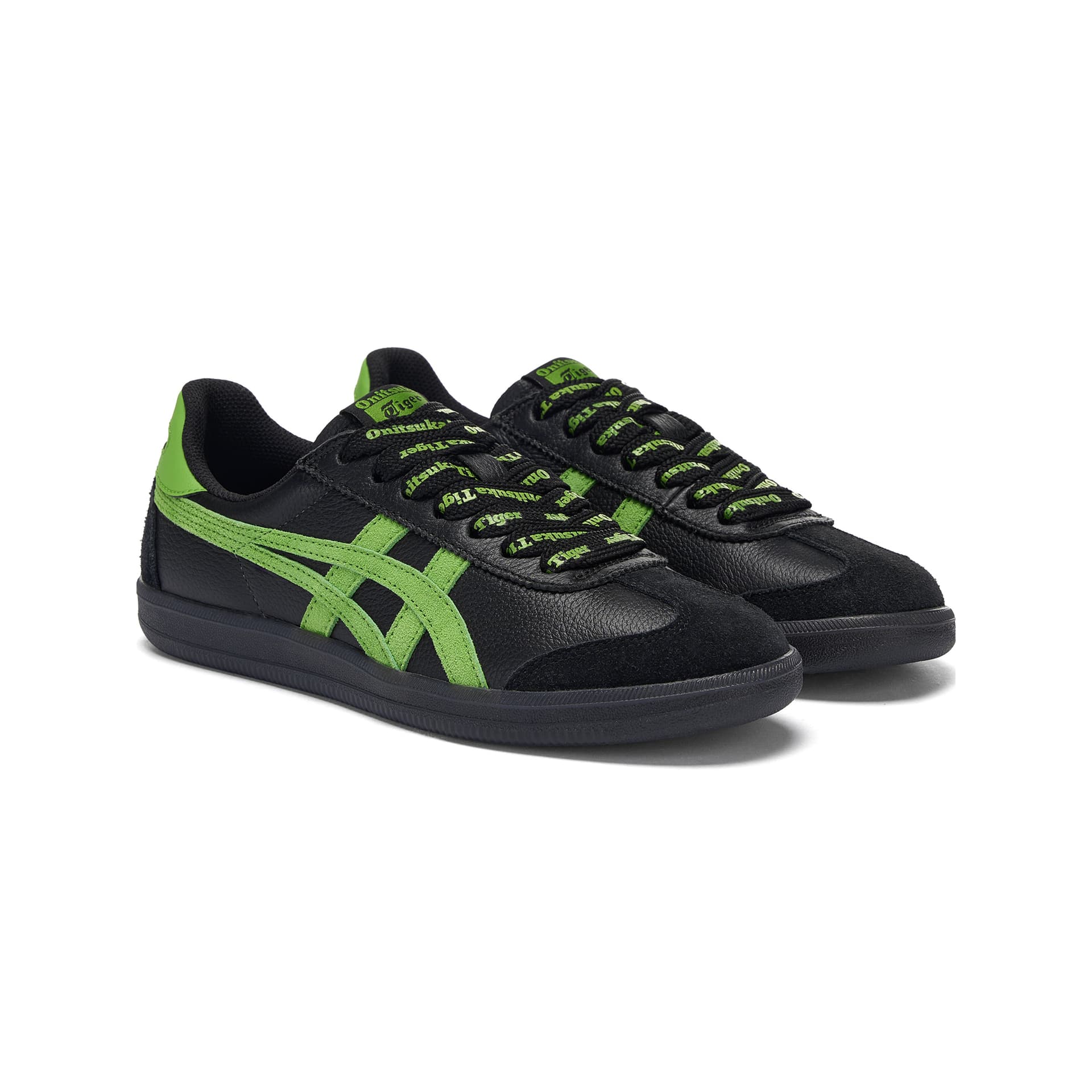 Кроссовки Onitsuka Tiger Tokuten Кеды немецкой армии (GAT) Low Топ Черный Зеленый Унисекс - изображение 3