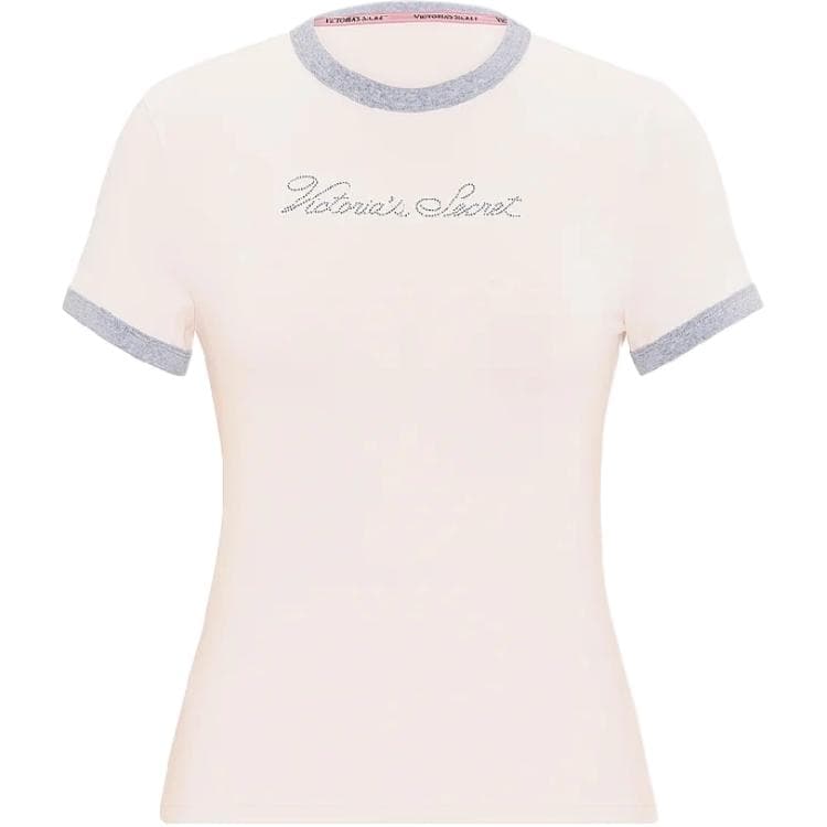 Футболка Victoria's Secret Экрю Женские T-рубашки - изображение 1