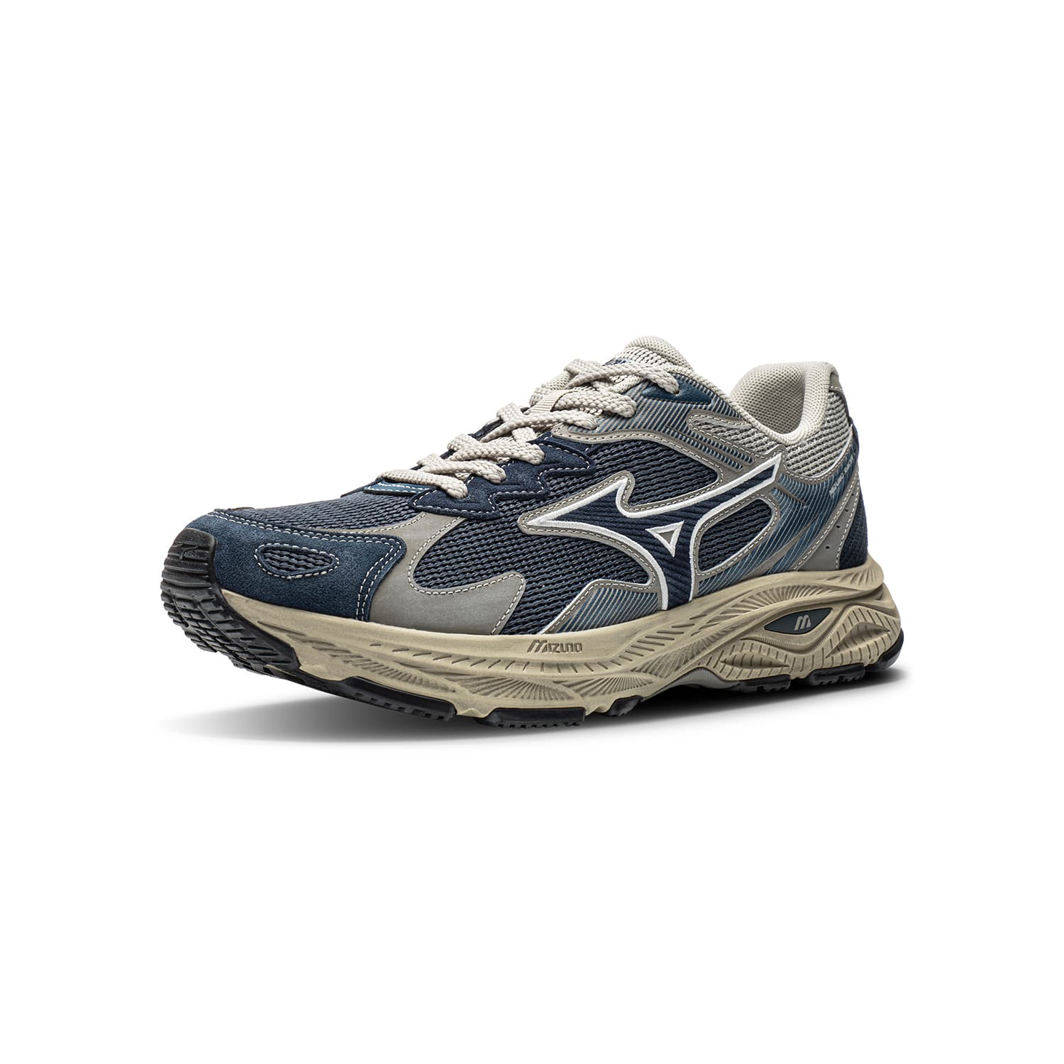 Кроссовки для бега Mizuno Racer S Беговые кроссовки Low Топ Темно-синий Темно-серый Меланхолический синий Унисекс - изображение 2
