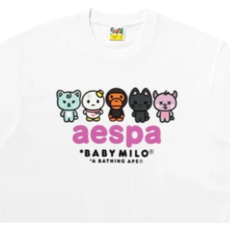 Футболка A BATHING APE aespa Унисекс T-рубашки - изображение 2