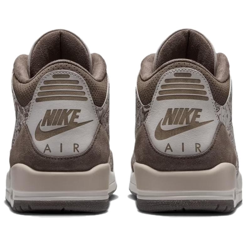 Ретро баскетбольные кроссовки Jordan Air Jordan 3 Ретро Баскетбольные Кроссовки Низкий Топ Белый Коричневый Мужской - изображение 5