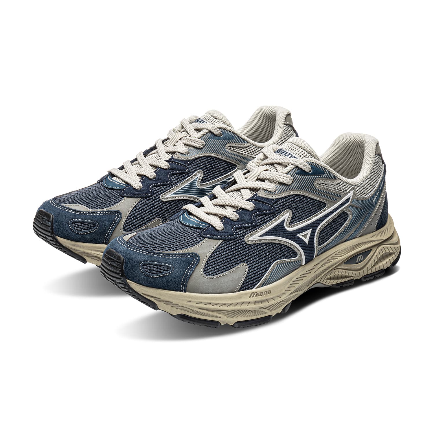 Кроссовки для бега Mizuno Racer S Беговые кроссовки Low Топ Темно-синий Темно-серый Меланхолический синий Унисекс - изображение 4