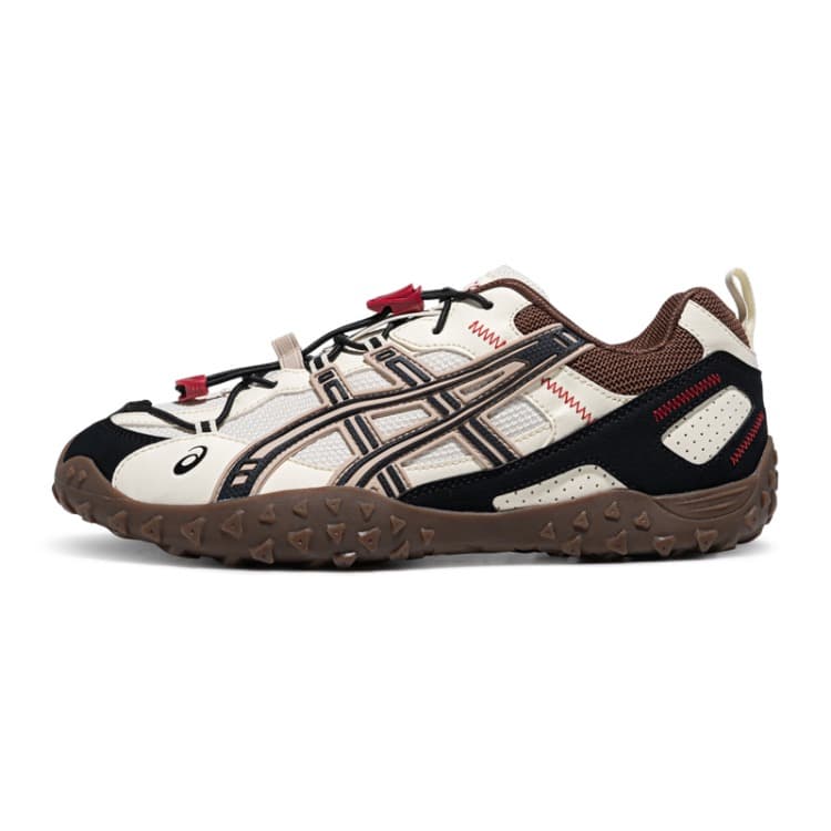 Кроссовки для бега ASICS Гель AMMG Беговые кроссовки Низкий Топ Экрю Черный Унисекс - изображение 1