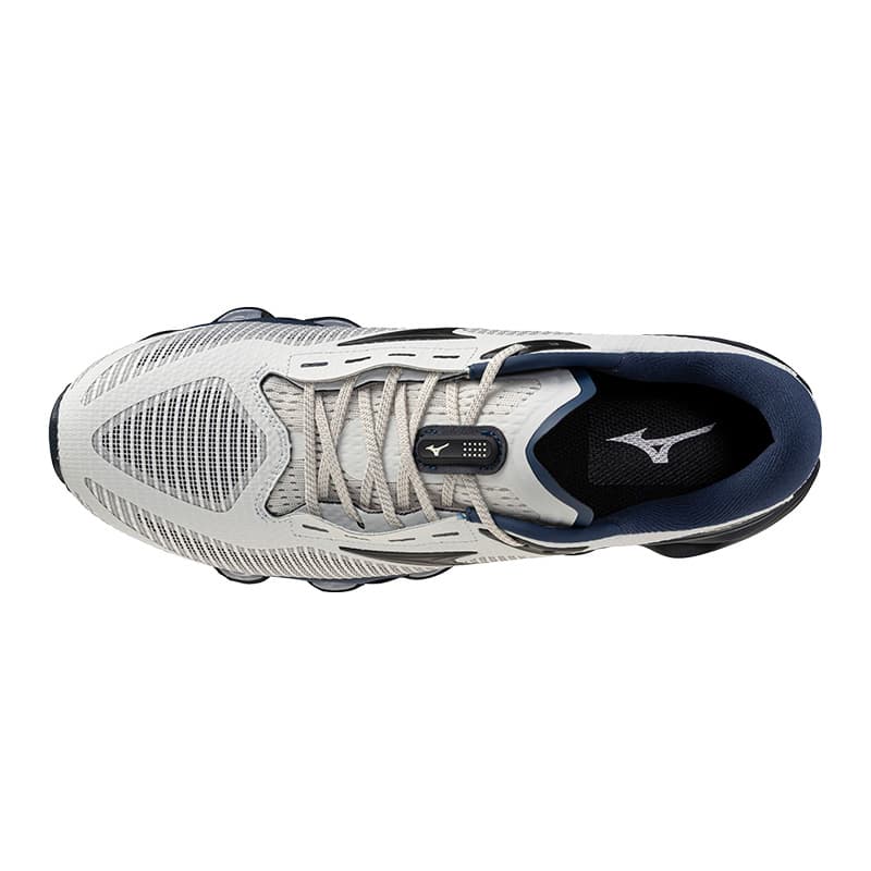Кроссовки для бега Mizuno Wave Prophecy 15 Беговые кроссовки Низкий Топ Белый Синий Темно-синий Мужской - изображение 2