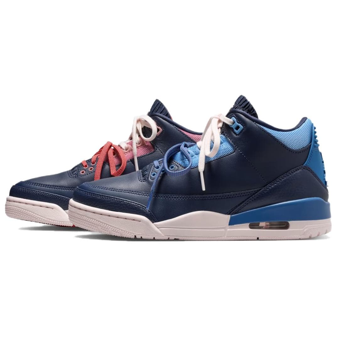 Ретро баскетбольные кроссовки Jordan Air Jordan 3 Ретро Баскетбольные Кроссовки Низ Синий Красный Женские - изображение 2