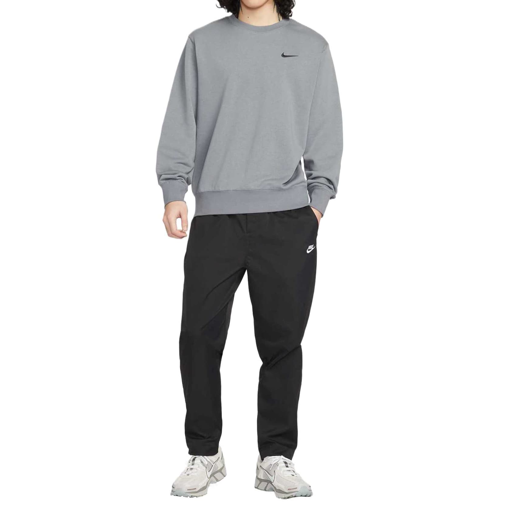 Штаны Nike Club Черный Белый Мужские Повседневные Штаны - изображение 3