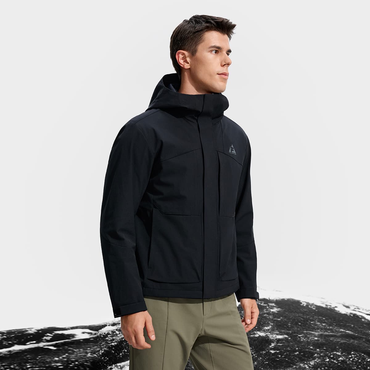 Куртка FILA Explorer Jacket Мужская Темно-Черная - изображение 3