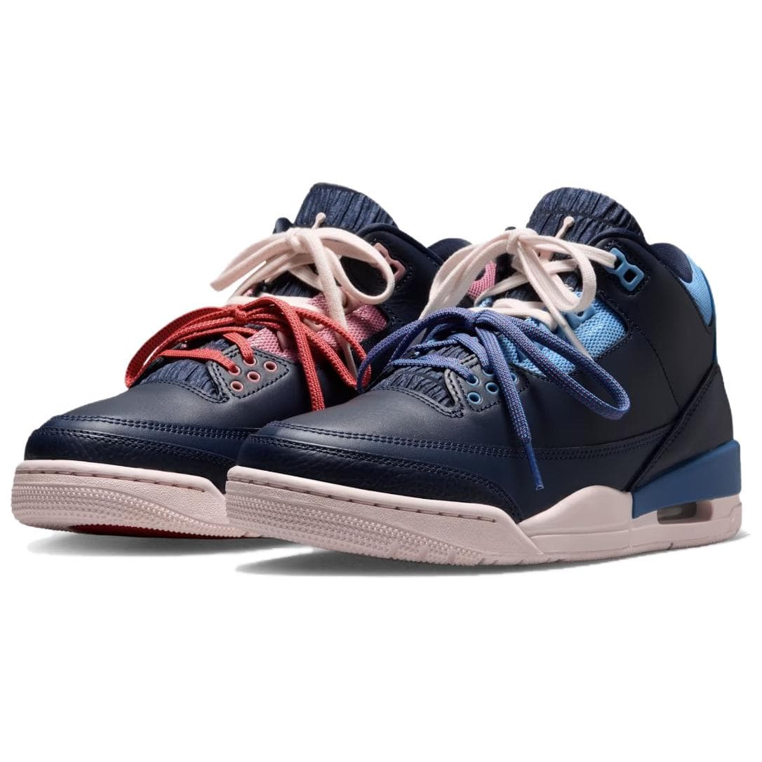 Ретро баскетбольные кроссовки Jordan Air Jordan 3 Ретро Баскетбольные Кроссовки Низ Синий Красный Женские - изображение 1
