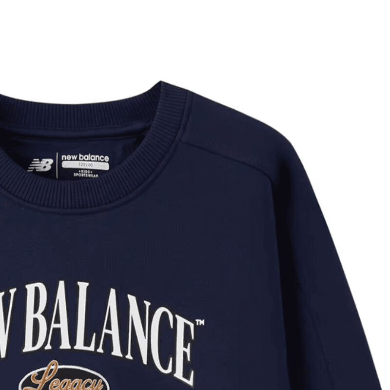 New Balance Морской Синий Детская Толстовка - изображение 3