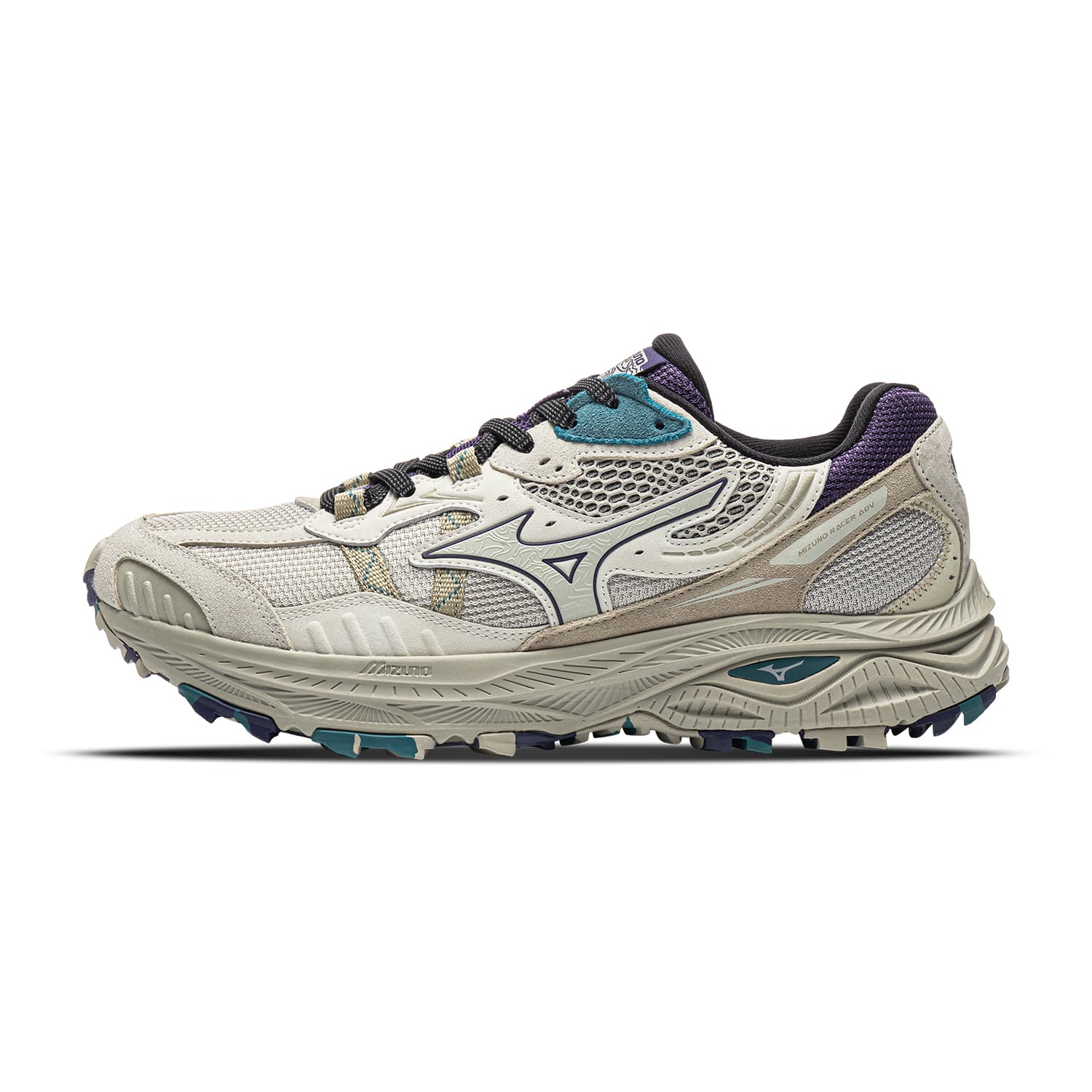 Кроссовки для бега Mizuno Racer ADV Лоу-топы Беговые кроссовки Унисекс Белый серый пурпурный - изображение 1