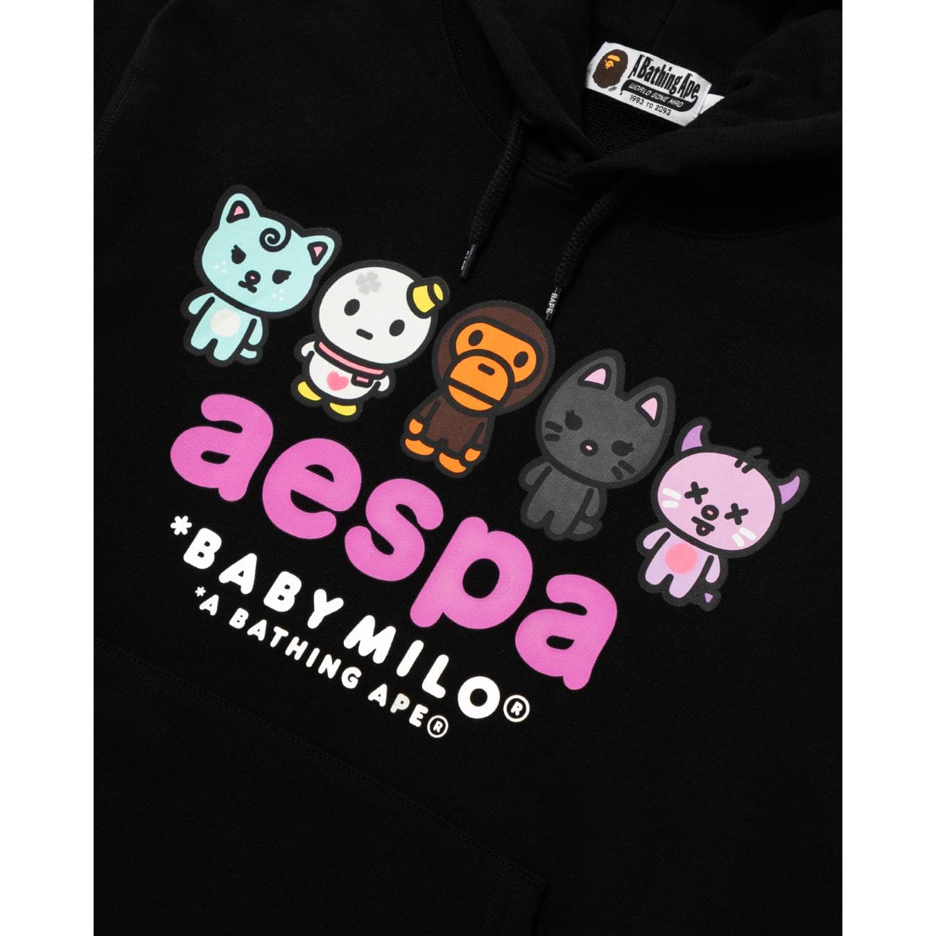 Худи A BATHING APE aespa Черный Унисекс Толстовки - изображение 4