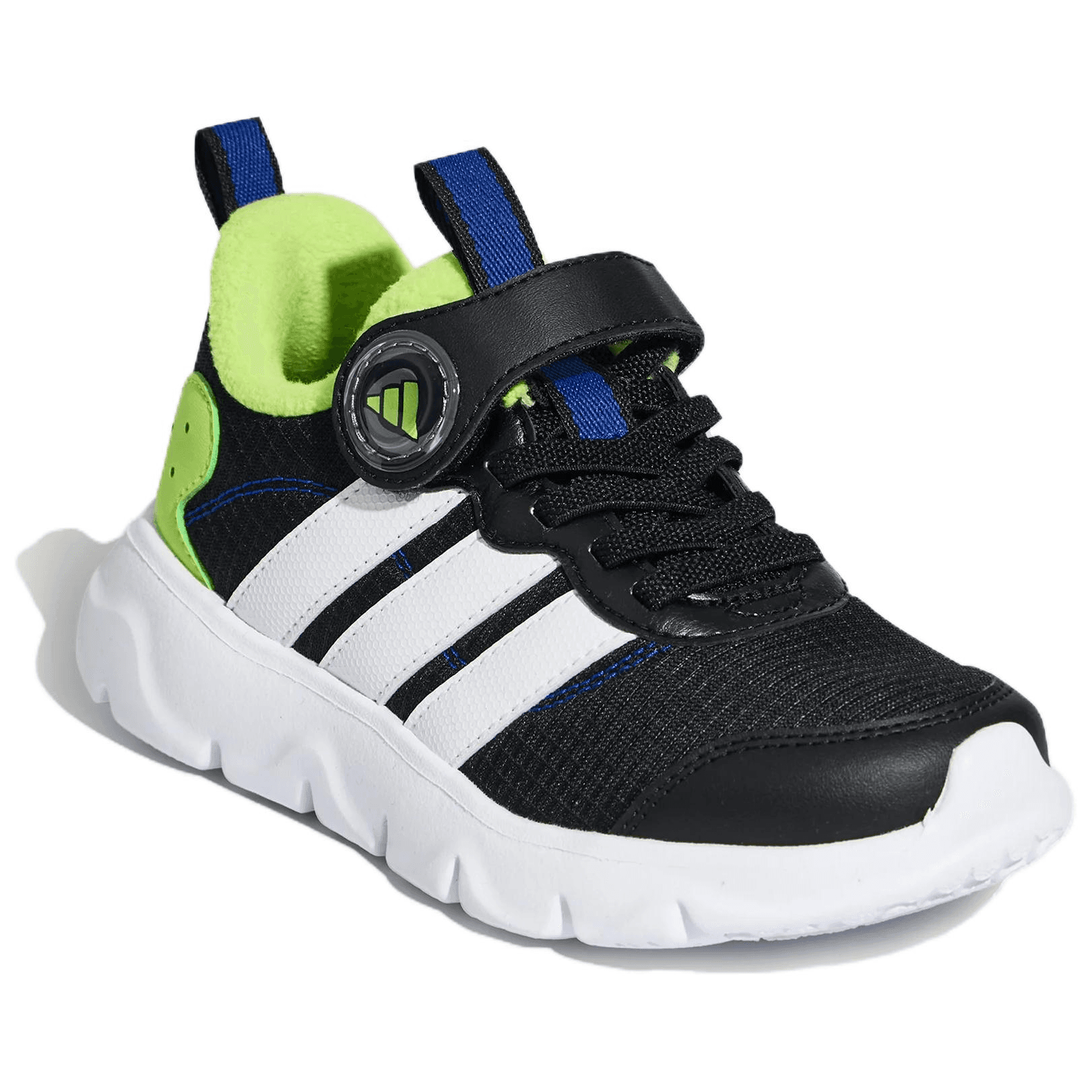 Кроссовки Adidas Playflow 2,0 Детские беговые кроссовки Low Топ Черный белый зеленый Флуоресцентный Kids - изображение 3