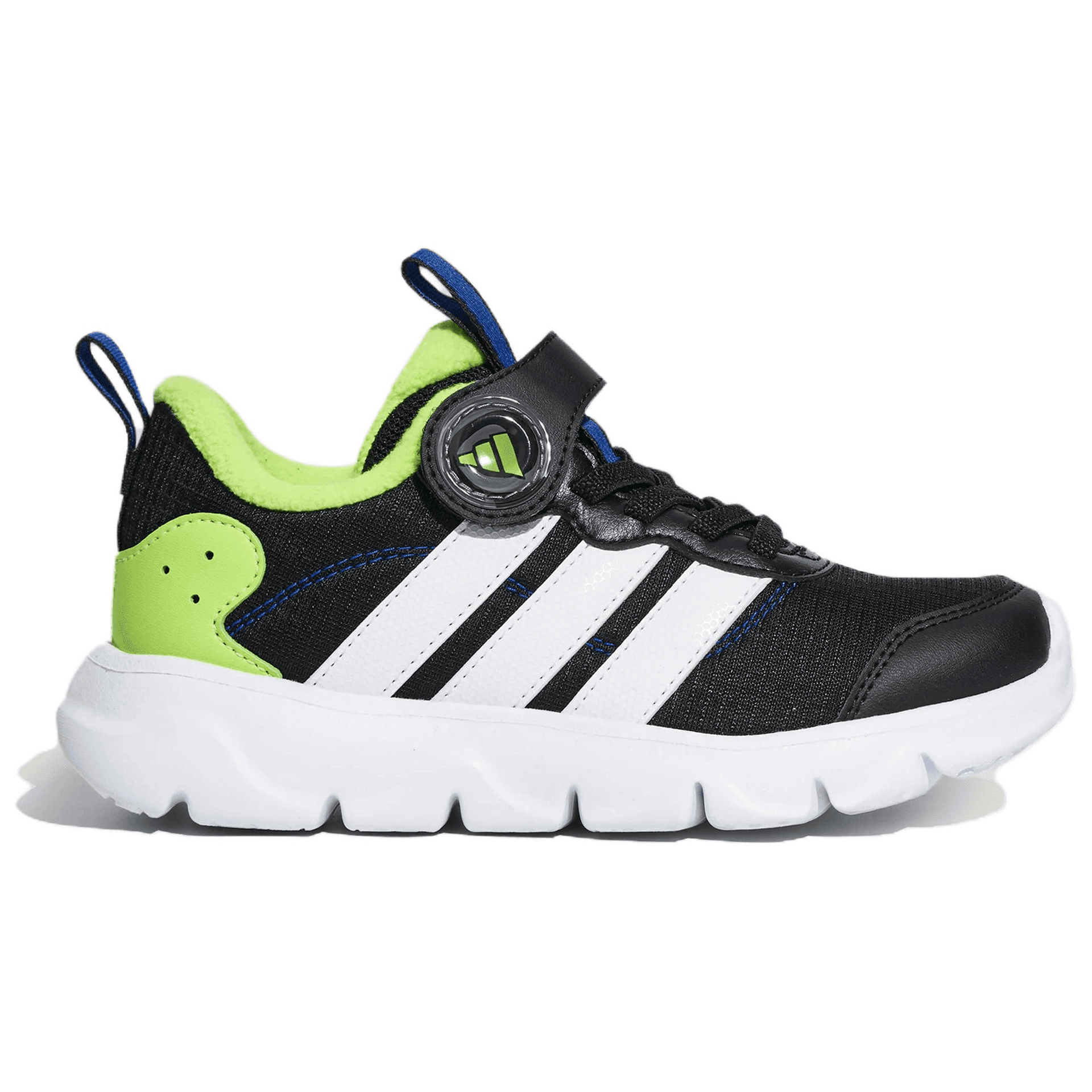 Кроссовки Adidas Playflow 2,0 Детские беговые кроссовки Low Топ Черный белый зеленый Флуоресцентный Kids - изображение 2